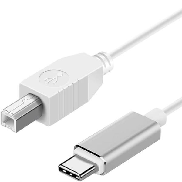ZZRSSSLC USB C MIDI Cable, 3.3FT White Type C to U...