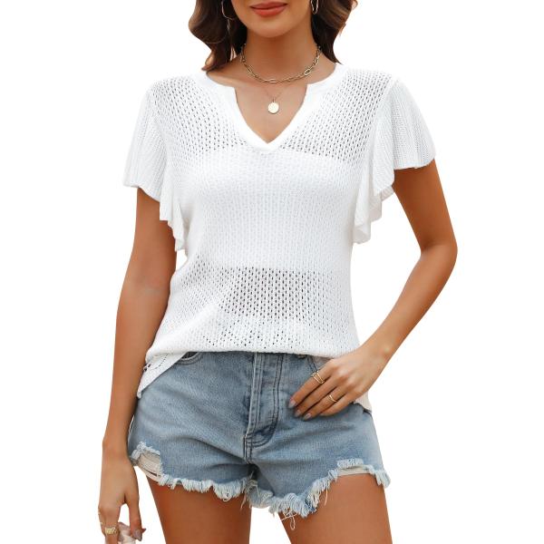 Blooming Jelly Womens Crochet Tops Dressy Casual B...