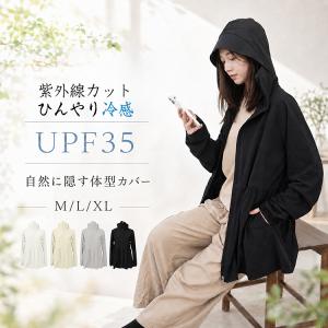 UVカットパーカー 接触冷感 薄手 長袖 サムホ...の商品画像