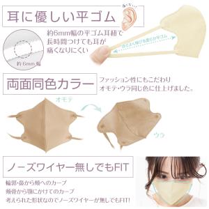 マスク 50枚 立体 4層 3層 血色カラー ...の詳細画像3