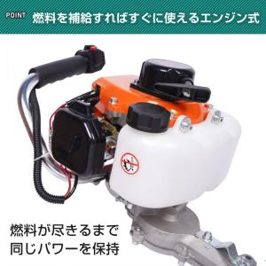 ヘッジトリマー 片刃 エンジン 芝刈り機 草刈...の詳細画像2