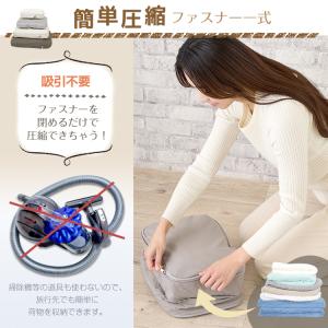 トラベルポーチ 収納ポーチ メイクポーチ 圧縮...の詳細画像3