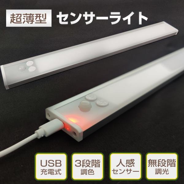 今だけ3個以上SALE! 人感センサー ライト 室内 LED 玄関 USB 防犯 自動 点灯 天井 ...