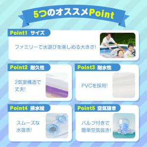 プール 子供 家庭用 ビニールプール 255c...の詳細画像2