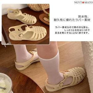 グルカサンダル ラバーシューズ レディース 雨...の詳細画像4