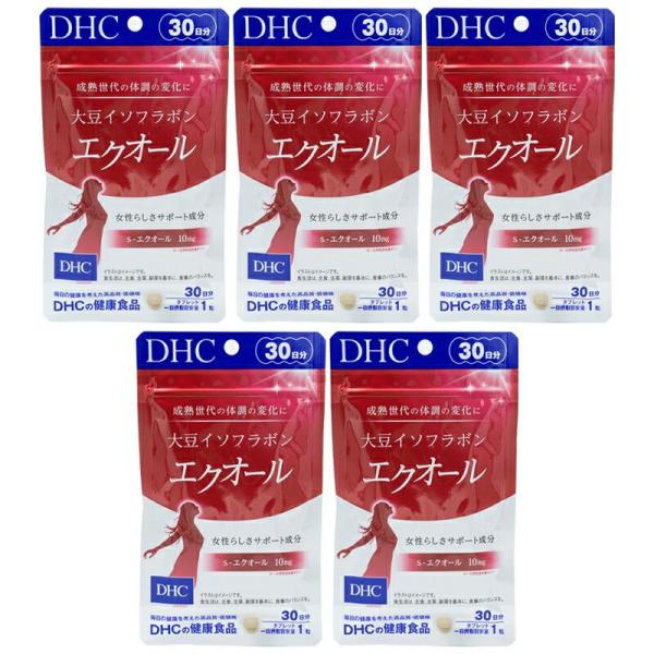 [5個セット]DHC 大豆イソフラボン エクオール 30日分 30粒 サプリメント dhc サプリ ...