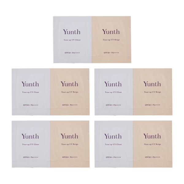 [5個セット]Yunth ユンス 生VCトーンアップUV クリア 1g ベージュ 1g お試し サン...