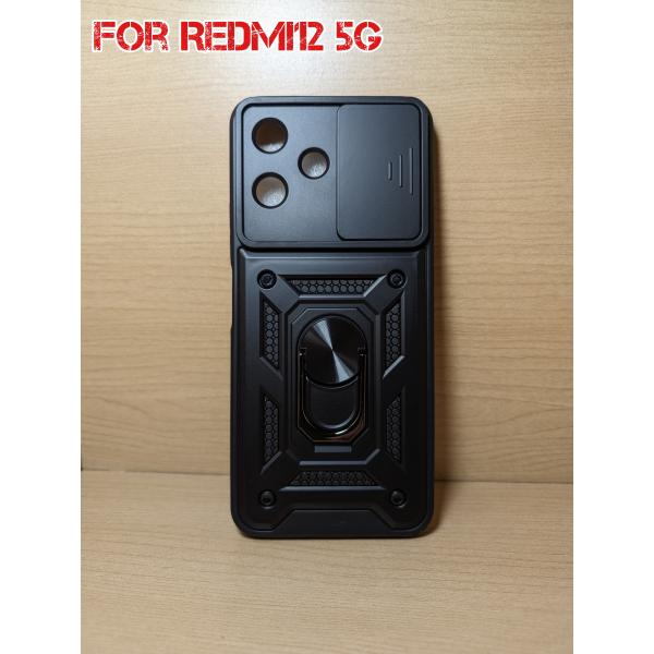 Xiaomi Redmi12 5G タフネス スタンドケース ブラック