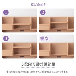 学習机4点セット 学習チェア付き 学習デスク ...の詳細画像4