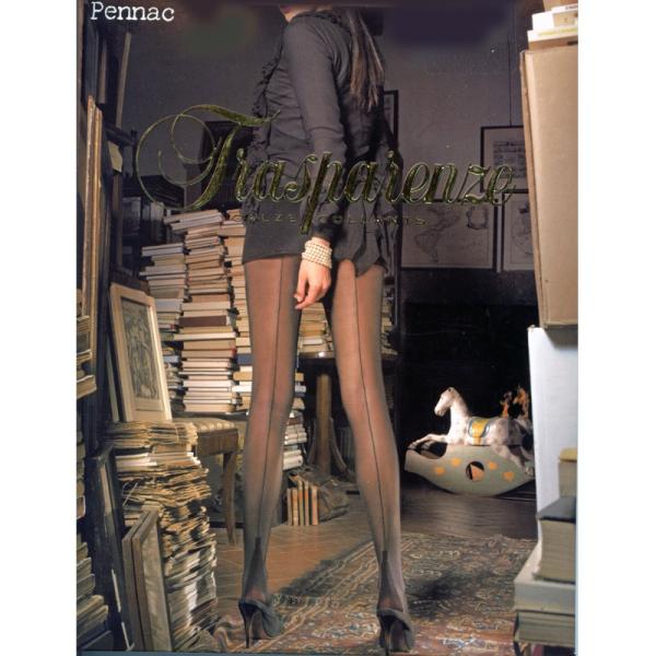 【メール便OK】トラスパレンツェ/ペンナックコラントバックシーム柄ストッキング/20デニール/イタリ...