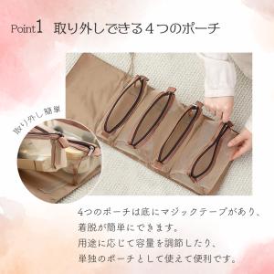 トラベルポーチ コスメポーチ 化粧ポーチ メイ...の詳細画像2