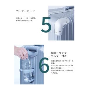 スーツケース 機内持ち込み フレーム 軽量 キ...の詳細画像5