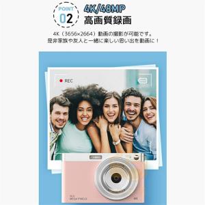 【正規品】2024 デジタルカメラ 4K 16...の詳細画像3