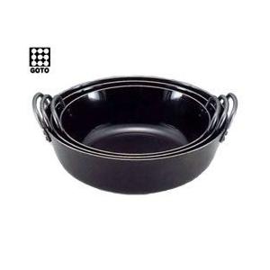 後藤金属工業 鉄人 揚げ鍋36cm （鉄製・業務用・天ぷら鍋） : キッチン