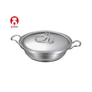 本間製作所 仔犬印 片手鍋 5点セット プロデンジ NSSC190ステンレス製 本間製作所／仔犬印 プロデンジ ちり鍋30cm 17730 （電磁調理器対応