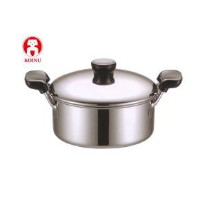本間製作所／仔犬印 18-0 ソースポット18cm 16018 （電磁調理器対応