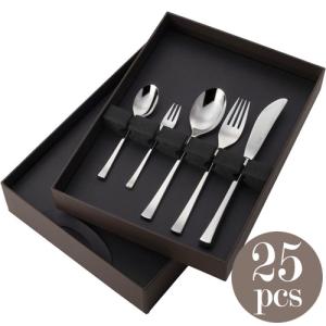 YAMACO カトラリーセット ステンレス 山崎金属工業／YAMACO フローラ 18-8 ディナーセット25pcs FLS-25N