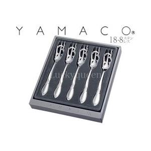 山崎金属工業／YAMACO　クラシック　18-8　オードブルフォーク5pcs　シルバー　CL-5OF...