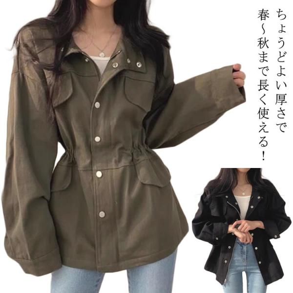 スプリングコート きれいめ ライトアウター アウター ショート丈 ジャケット コート レディース 薄...