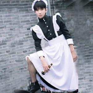 エプロン コスプレ ロング 長袖 メイド服 衣...の詳細画像3