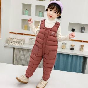 サロペット ダウンパンツ キッズ 中綿サロペッ...の詳細画像1