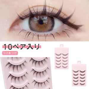 つけまつげ 10ペア入り ナチュラル アイラッシ...の商品画像