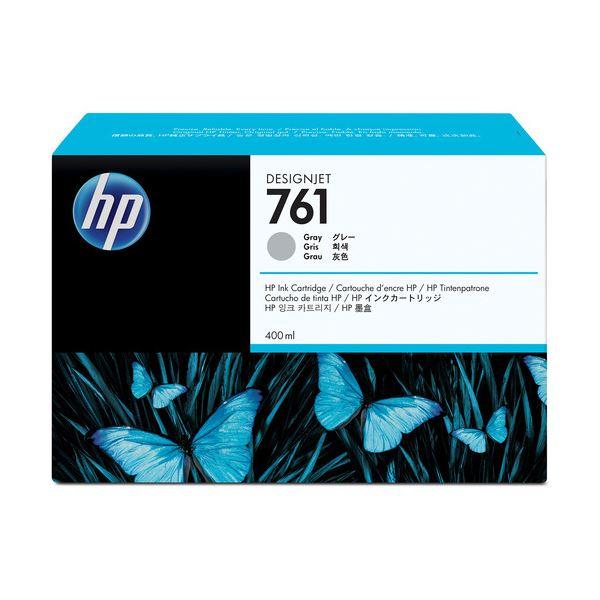 (まとめ) HP761 インクカートリッジ グレー 400ml 染料系 CM995A 1個 〔×10...