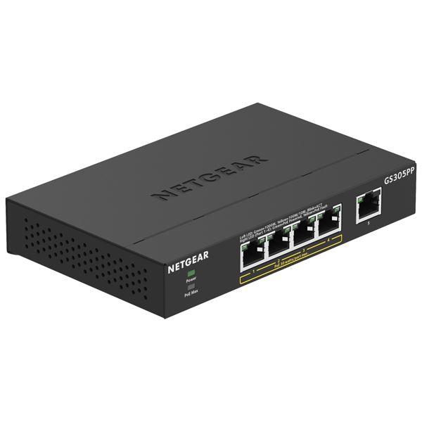 NETGEAR Inc. PoE+対応ギガビット5ポート アンマネージスイッチ GS305PP GS...