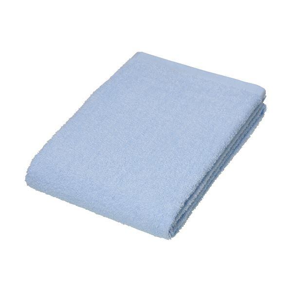 （まとめ）業務用バスタオル ブルー 800匁 1セット（10枚） 〔×3セット〕(代引不可)