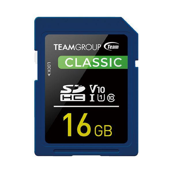 (まとめ) TEAM SDHCカード UHS-I U1 16GB TSDHC16GIV1001 〔×...