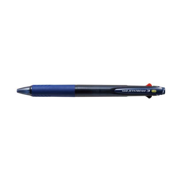 (まとめ) 三菱鉛筆 Jストリーム3色BP SXE340038T.9 透明ネイビー 〔×50セット〕...