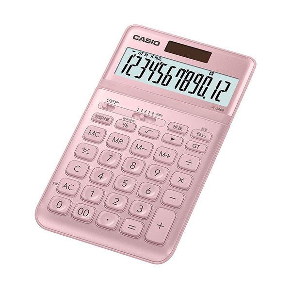カシオ計算機 CASIO スタイリッシュ電卓 ジャストタイプ12桁 ピンク JF-S200-PK-N...
