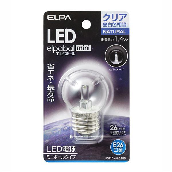（まとめ） ELPA LED装飾電球 ミニボール球形 E26 G40 クリア昼白色 LDG1CN-G...