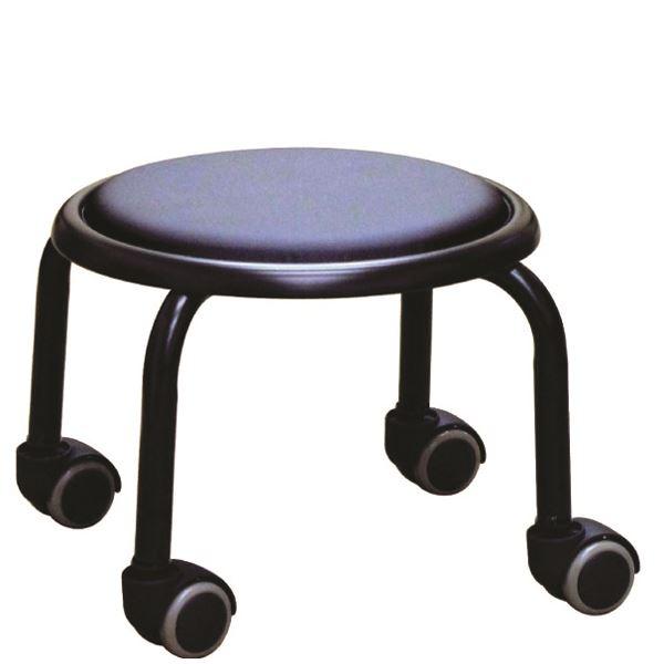 スタッキングチェア/丸椅子 〔同色4脚セット ブラック×ブラック〕 幅32cm 日本製 スチール〔代...