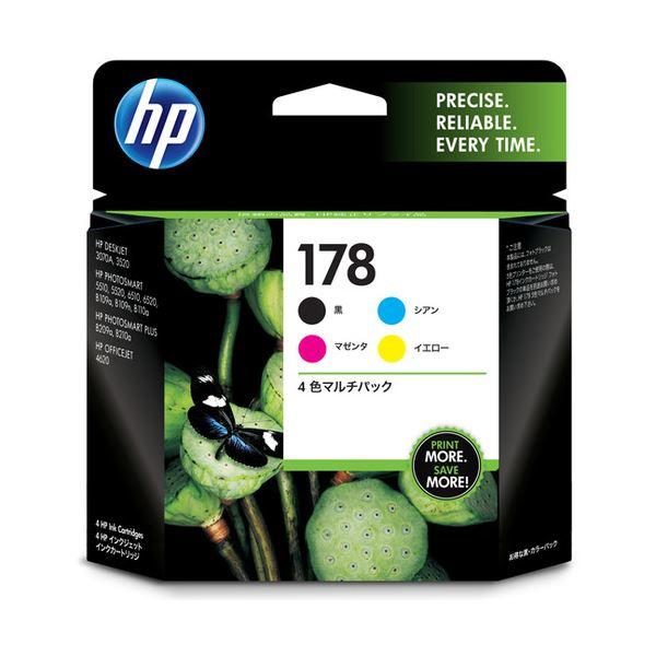 (まとめ) HP178 インクカートリッジ 4色マルチパック CR281AA 1箱（4個：各色1個）...