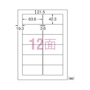 （まとめ） エーワン IJ超耐水ラベルシール マット紙 A4 12面 20枚入 〔×5セット〕(代引不可)｜luckytail