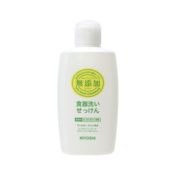 （まとめ）ミヨシ石鹸 無添加食器洗いせっけん 本体370ml 1本〔×20セット〕(代引不可)