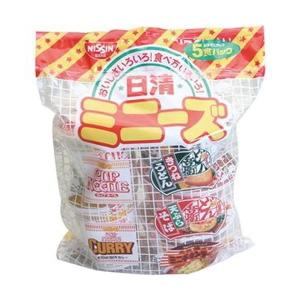 （まとめ）日清食品 ミニーズ[東] 5種 1セット（30食：5食×6パック）〔×4セット〕〔代引不可〕(代引不可)｜luckytail