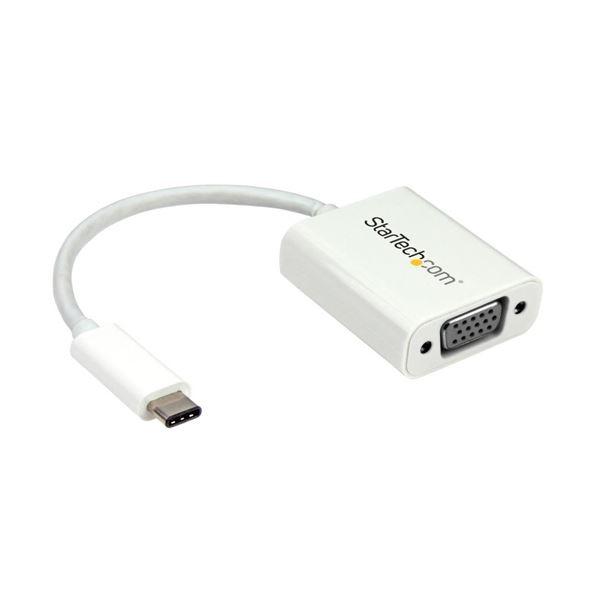 （まとめ）StarTech.com USB-C-VGA変換アダプタ USB Type-C（オス）-ア...