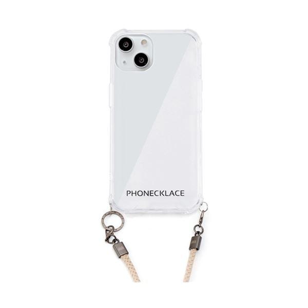 PHONECKLACE ロープショルダーストラップ付きクリアケース for iPhone 13 ベー...