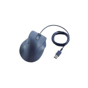 エレコム 静音 有線マウス EX-G 5ボタン XLサイズ M-XGXL30UBSKBU ブルー(代引不可)