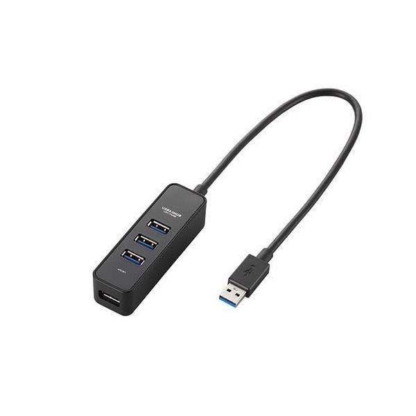 エレコム USBハブ3.0 4ポートバスパワー U3H-T405BBK(代引不可)
