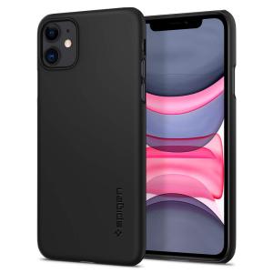 Spigen iPhone11 ケース スリム 薄型 軽量 指紋防止 マット仕上げ ワイヤレス充電対応 076CS27178 ブラック｜LUCKY WAGON