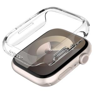 Spigen AppleWatch ケース 45mm Series9/8/7対応 簡易着脱 薄型 軽量 Spigen ACS04179 / クリスタルクリア｜luckywagon