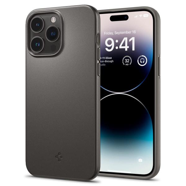 Spigen iPhone14Pro ケース 薄型 2重構造 PC素材 さらさら 超極薄 レンズ保護...