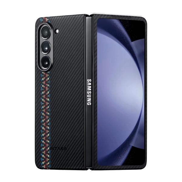 PITAKA Galaxy Z Fold5 ケース アラミド繊維製 カーボン風 超薄 超軽量 ワイヤ...