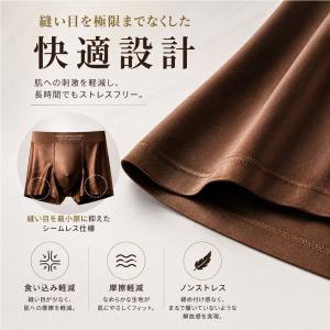 ボクサーパンツ メンズ シームレス アイスシル...の詳細画像1