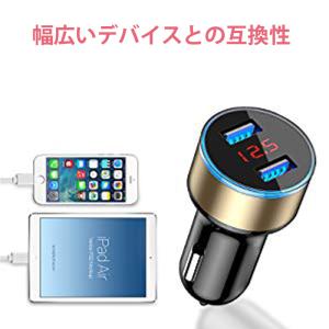 シガーソケット USB 2ポート 電圧計付き ...の詳細画像5