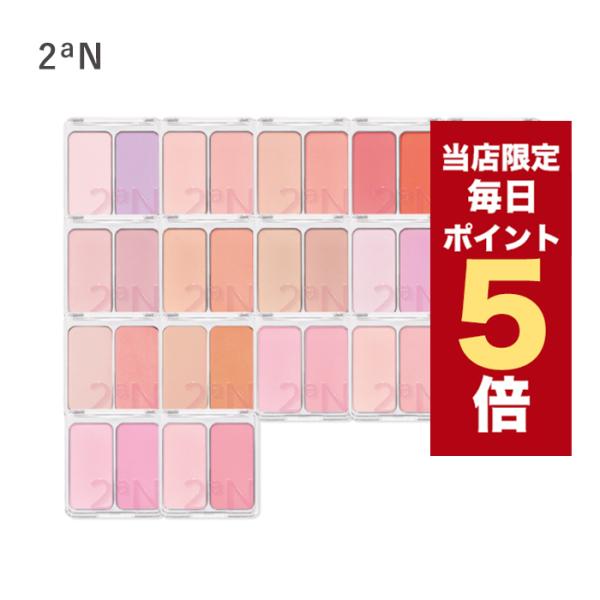 【ポイント5倍UP】韓国コスメ チーク パレット 2aN チーク デュアルチーク 全5色 マットチー...