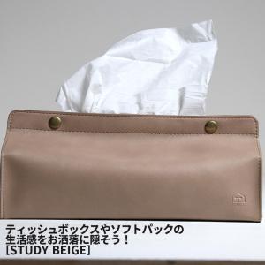 [2]【送料無料】tente ティッシュカバー STUDY ベージュ 3000302 10-1 【メール便】